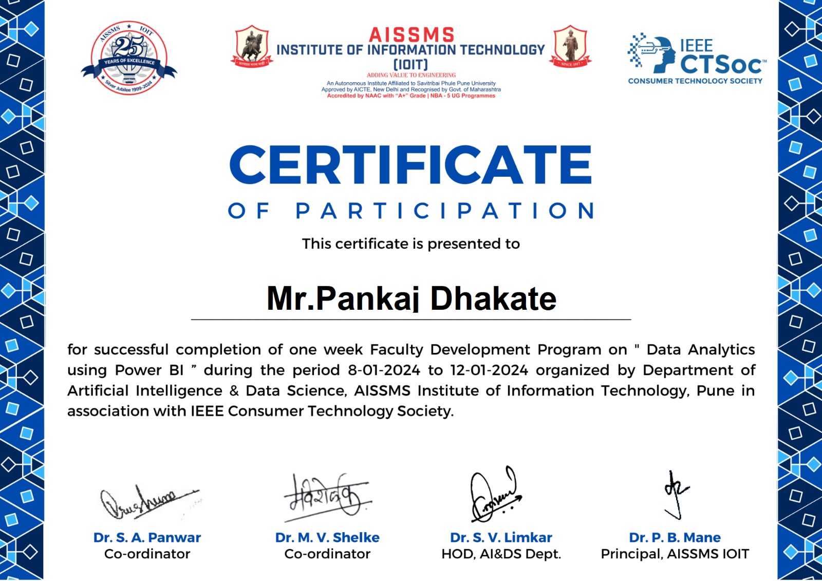 Data Analytics Certificate